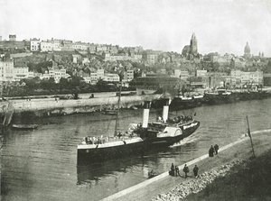 Vista desde el Muelle Oeste, Boulogne, Francia, 1895 de Unbekannt