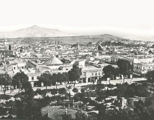 Vista desde la catedral, Puebla, México, 1895 de Unbekannt