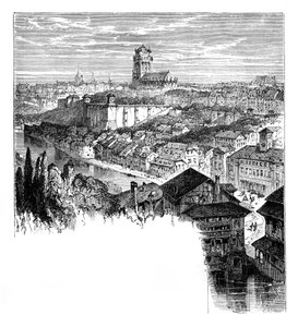 Vista en Berna, Suiza, c. 1888 de Unbekannt