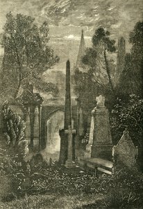 Vista en el Cementerio de Highgate, c1876 de Unbekannt