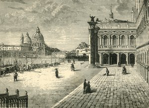Vista en Venecia: El Molo, 1890 de Unbekannt