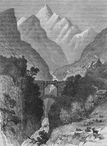 Vista en los Pirineos, c1880 de Unbekannt