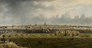 Vista de Amberes desde el Vlaams Hoofd de Unbekannt