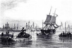 Vista de Arkhangelsk, 1835 de Unbekannt