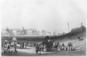 Vista de Calcuta desde la explanada, c. 1860 de Unbekannt