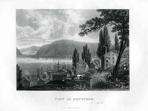 Vista de Newburgh, Estado de Nueva York, 1855 de Unbekannt
