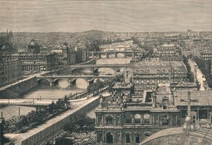 Vista de París, mostrando los Siete Puentes, 1882 de Unbekannt