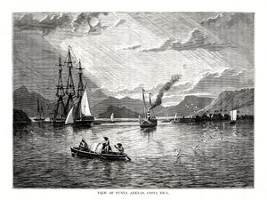 Vista de Punta Arenas, Costa Rica, 1877 de Unbekannt