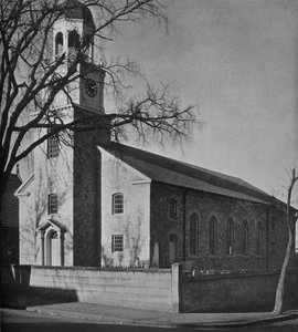 Vista de la Iglesia de San Pablo desde Main Street, Newburyport, Massachusetts, 1924 de Unbekannt