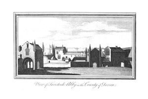 Vista de Tavistock-Abby en el condado de Devon, finales del siglo XVIII-principios del siglo XIX de Unbekannt