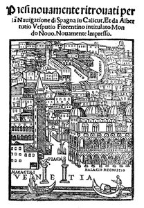 Vista de Venecia, xilografía, 1521