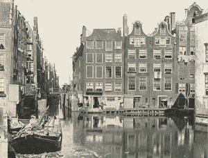 Vista de uno de los principales canales, Ámsterdam, Países Bajos, 1895 de Unbekannt