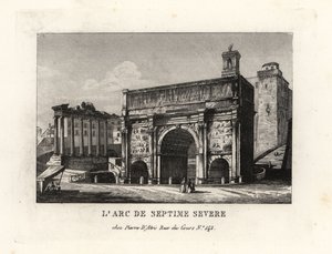Vista del Arco de Septimio Severo, Arco di Settimio Severo, Foro Romano, Roma de Unbekannt