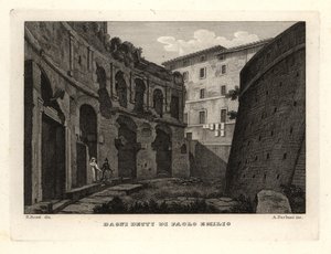 Vista de los Baños de Paolo Emilio en el Foro de Trajano, Bagni Detti di Paolo Emilio de Unbekannt