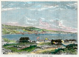 Vista de la Bahía de Valparaíso, Chile, c.1880
