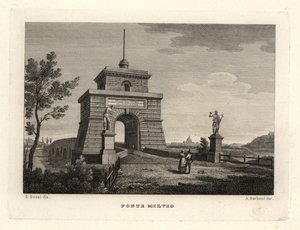 Vista del Puente Milvio, Roma de Unbekannt