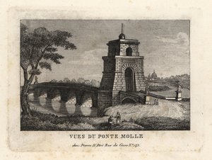Vista del Puente Milvio, Roma de Unbekannt