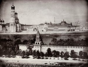 Vista del Kremlin de Moscú, Rusia, c. 1870-c. 1875 de Unbekannt