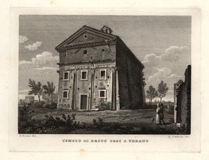 Vista del Templo de Baco, Roma de Unbekannt