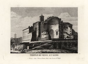 Vista del Templo de Venus y Roma, Templum Veneris et Romae, Roma de Unbekannt
