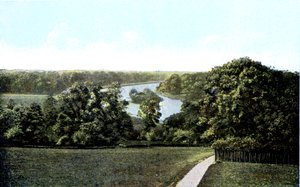 Vista del Támesis desde Richmond Hill, Londres, siglo XX de Unbekannt