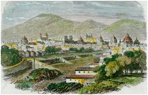 Vista de la ciudad de Cuzco, Perú, c1875 de Unbekannt