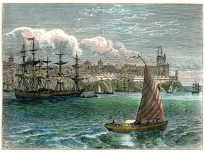 Vista de la ciudad de Santo Domingo desde el puerto, República Dominicana de Unbekannt