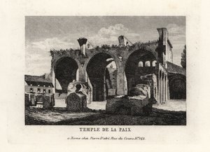 Vista de las ruinas del Templo de la Paz, Templum Pacis, o el Foro de Vespasiano, Roma de Unbekannt