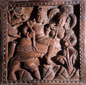 Vikrama, bajo relieve de terracota, siglos V-VI de Unbekannt