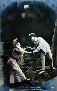 Postal francesa vintage, c1900