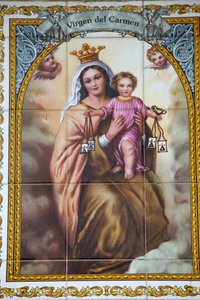 Virgen del Carmen, mosaico, Málaga, España