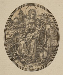 Virgen y Niño con el Mono (copia inversa) de Unbekannt