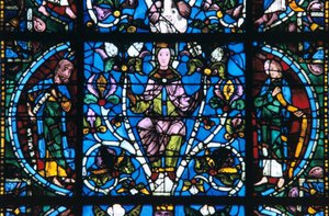 Virgen y Profetas, vidrieras, Catedral de Chartres, Francia de Unbekannt