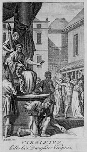 Virginius mata a su hija Virginia, mediados del siglo XVIII de Unbekannt