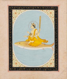 Vishnu como el avatar pez, Matsya, 1805-1815 de Unbekannt