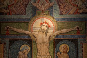 Basílica de la Visitación, Mosaico de la Crucifixión por Antoine Molkenboer, Annecy, Francia