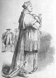W. Macready como el Cardenal Wolsey, mediados del siglo XIX, 1901