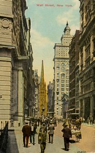 Wall Street, Ciudad de Nueva York, Nueva York, EE.UU., c1890-c1909 de Unbekannt