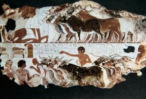 Pintura mural de la tumba de Nebarunun, Tebas, Egipto, c. 1350 a.C.