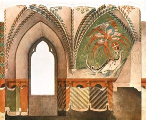 Pintura mural en el castillo de Lochstedt, Pillau, Alemania, 1928 de Unbekannt