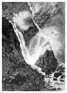 Cataratas Wallamumbi, Nueva Gales del Sur, Australia, 1886 de Unbekannt