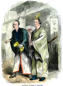 Juglares errantes en Yokohama, Japón, 1864