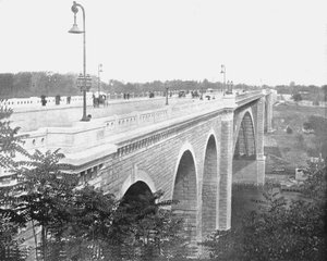 Puente de Washington, Río Harlem, Nueva York, EE.UU., c1900 de Unbekannt