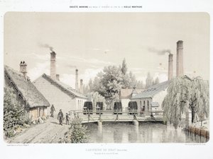 Energía hidráulica, antes de 1900, laminadores en Bray, Francia