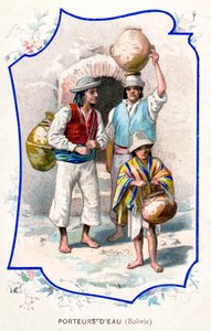 Portadores de agua, Bolivia, 1911 de Unbekannt
