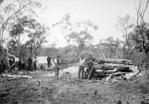 Mina de oro Waterfall, Boorara, Kalgoorlie, Australia Occidental, 1896 de Unbekannt