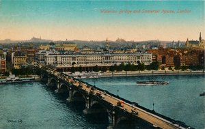 Puente de Waterloo y Somerset House, Londres, c. 1910 de Unbekannt