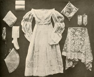 Traje de boda de la señorita Sara Hayes, de Filadelfia, c1750, 1937