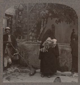 Pozo junto a la casa de Peters, Jaffa, c1900 de Unbekannt