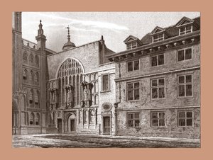 Frente oeste de la Capilla Guildhall, 1886 de Unbekannt